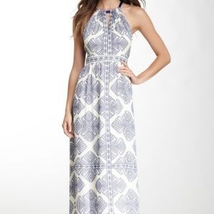 Vince Camuto Empire Waist Print Maxi Dress